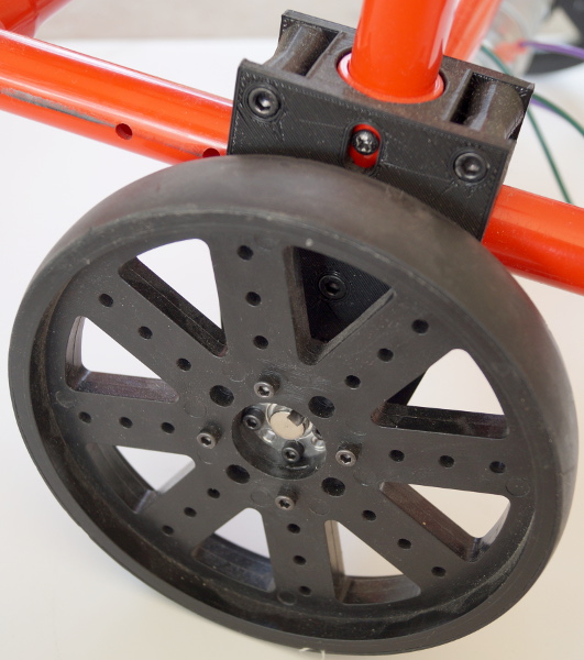 Wheel Mounted on Wheelchair Front View